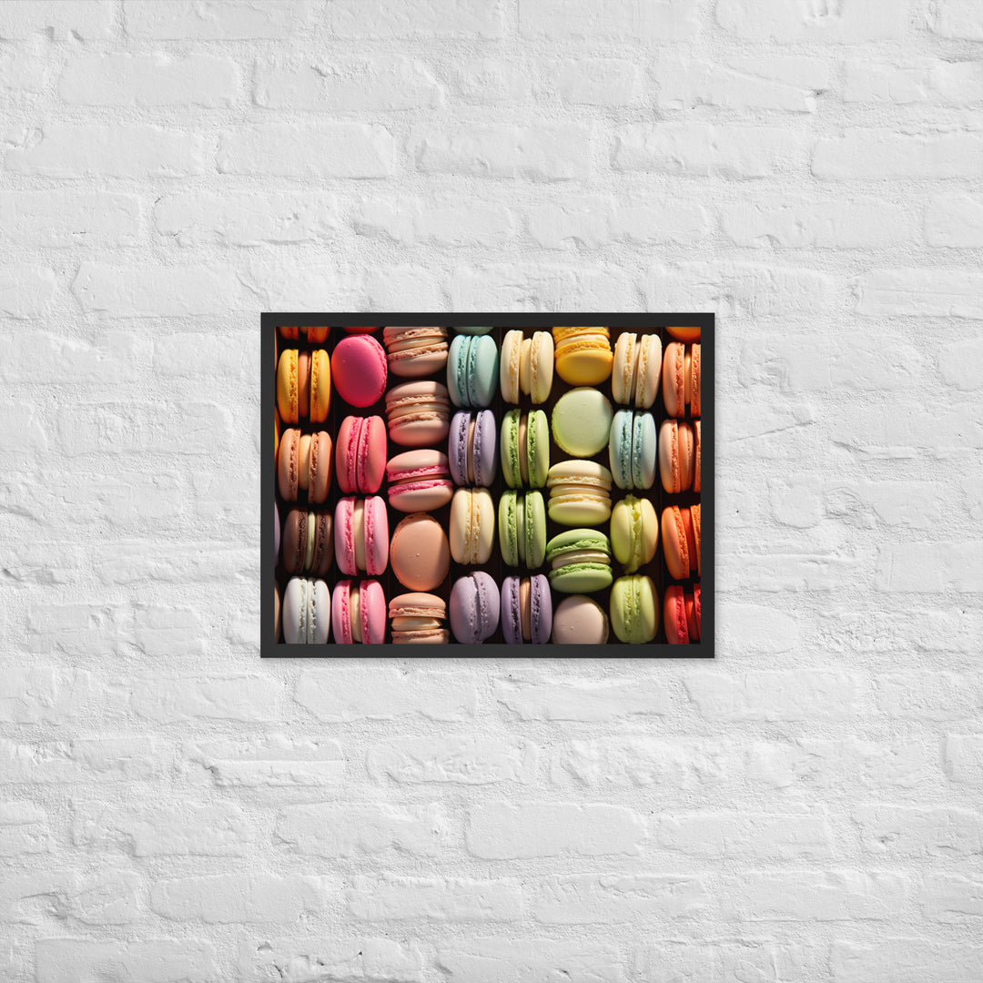 Mixed Flavored Macarons Framed poster 🤤 from Yumify.AI