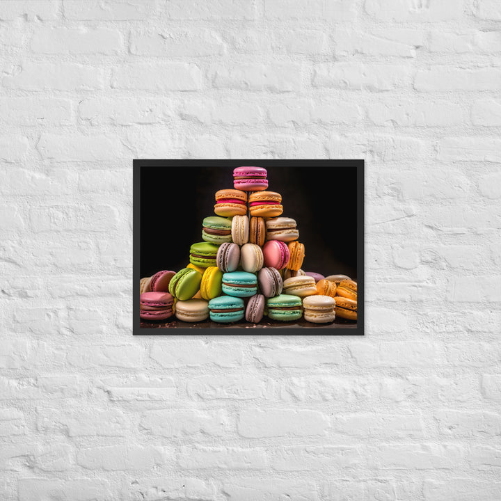 Mixed Flavored Macarons Framed poster 🤤 from Yumify.AI