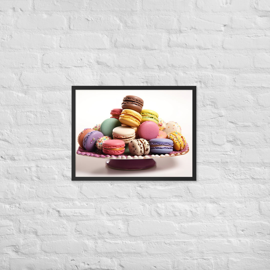 Mixed Flavored Macarons Framed poster 🤤 from Yumify.AI