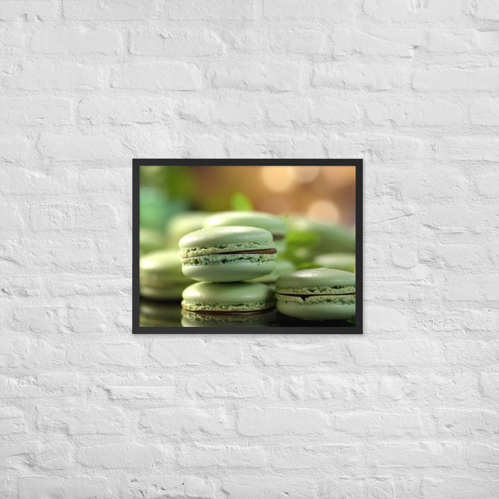 Mint Macarons Framed poster 🤤 from Yumify.AI