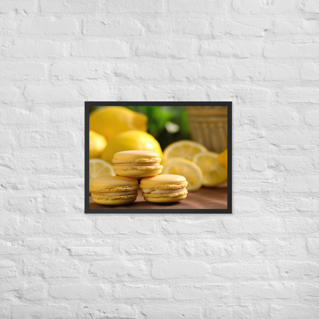 Lemon Macarons Framed poster 🤤 from Yumify.AI