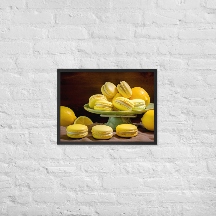 Lemon Macarons Framed poster 🤤 from Yumify.AI