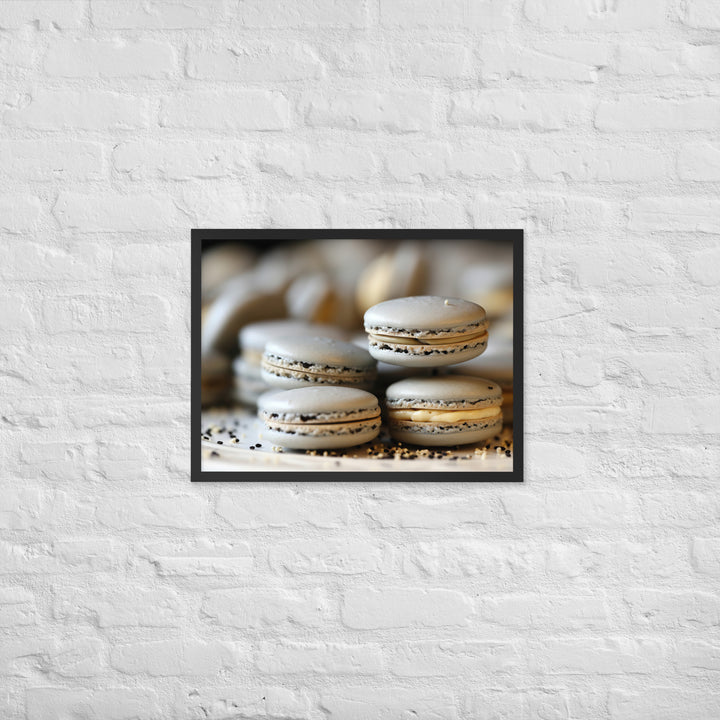 Earl Grey Macarons Framed poster 🤤 from Yumify.AI