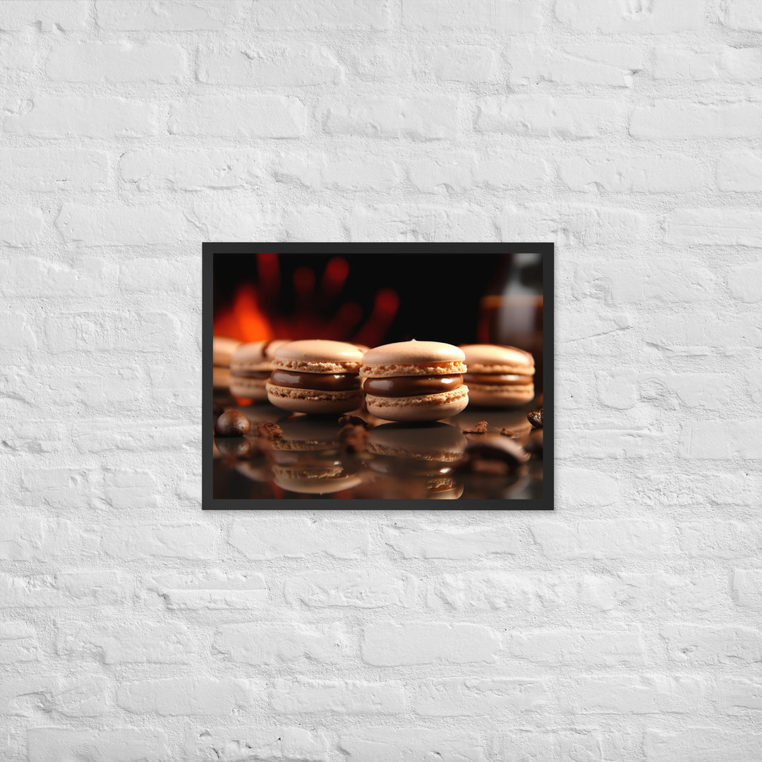 Coffee Macarons Framed poster 🤤 from Yumify.AI