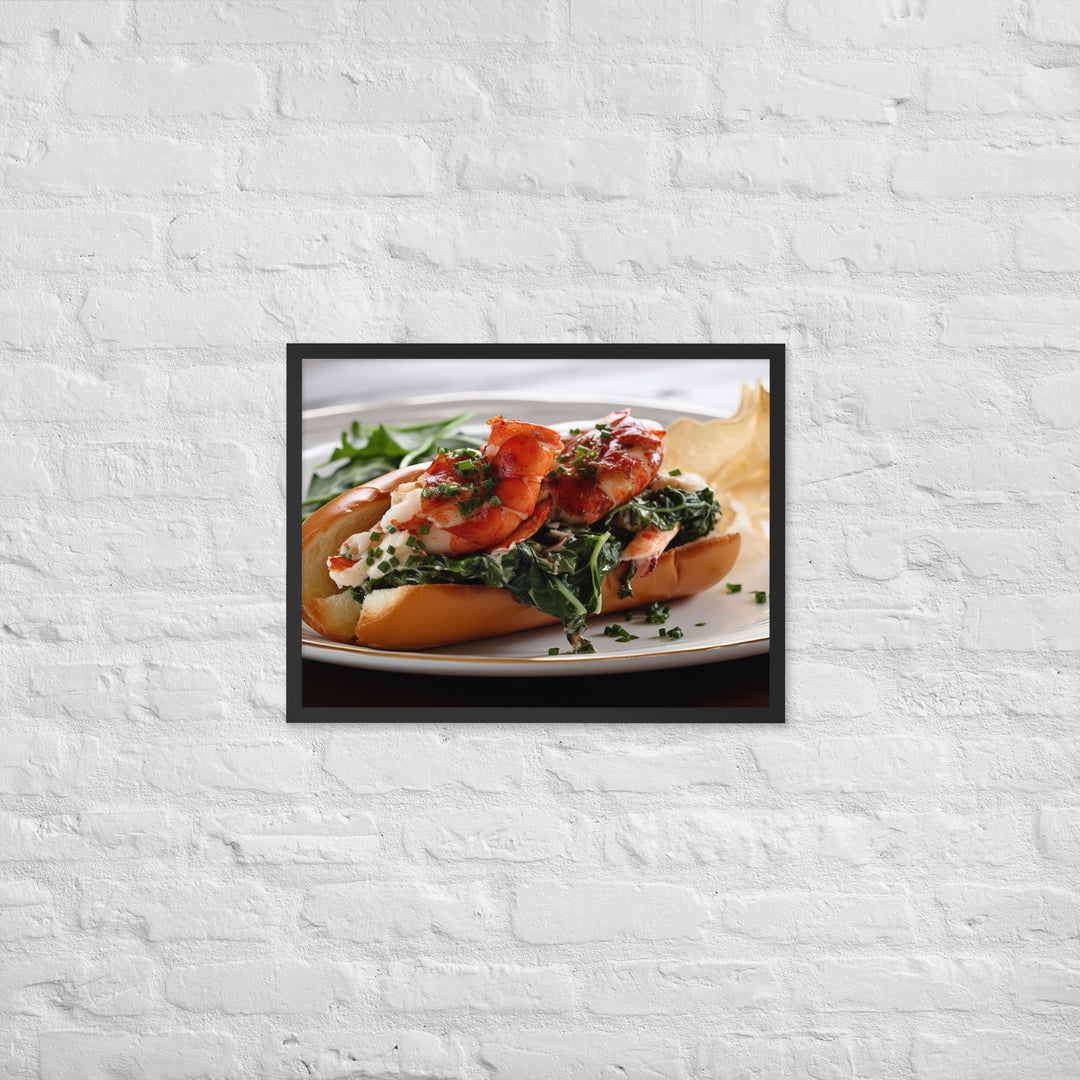 Tarragon Lobster Roll Framed poster 🤤 from Yumify.AI