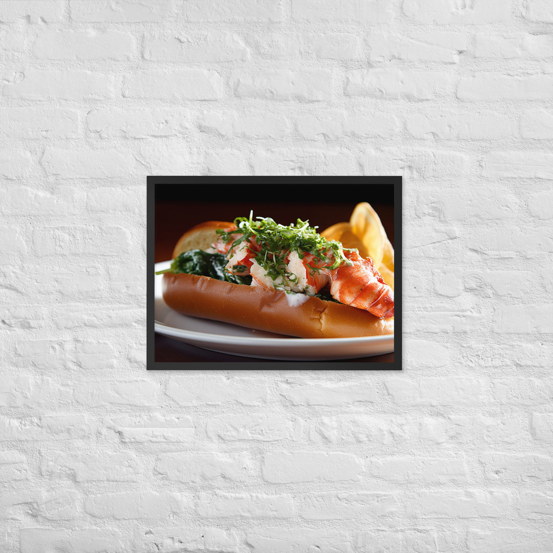 Tarragon Lobster Roll Framed poster 🤤 from Yumify.AI