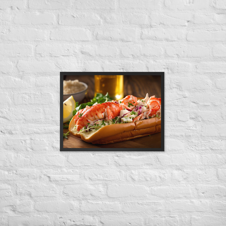 Maine Style Lobster Roll Framed poster 🤤 from Yumify.AI