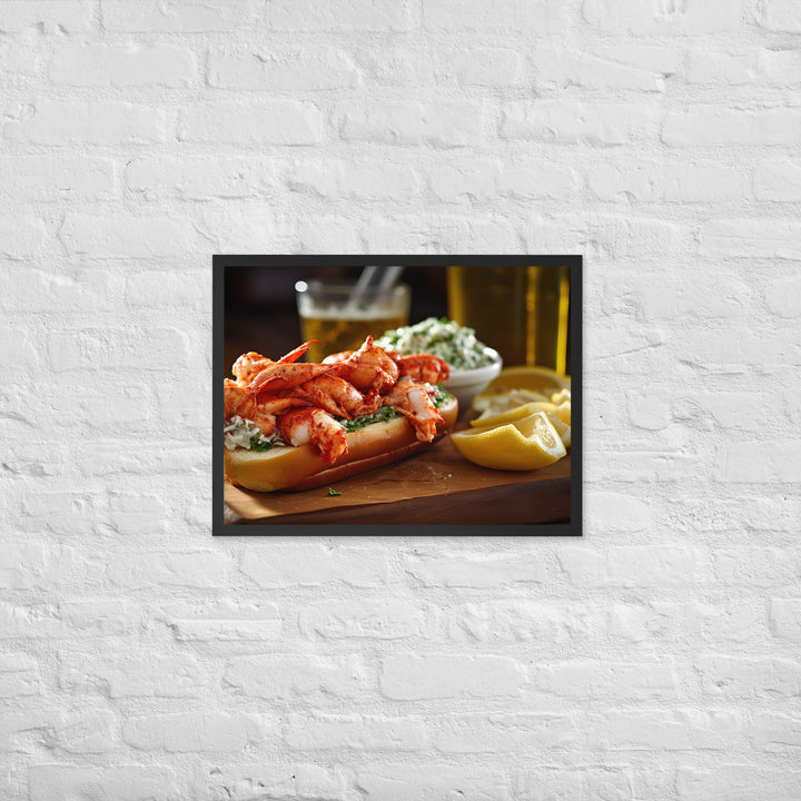 Lemon Butter Lobster Roll Framed poster 🤤 from Yumify.AI