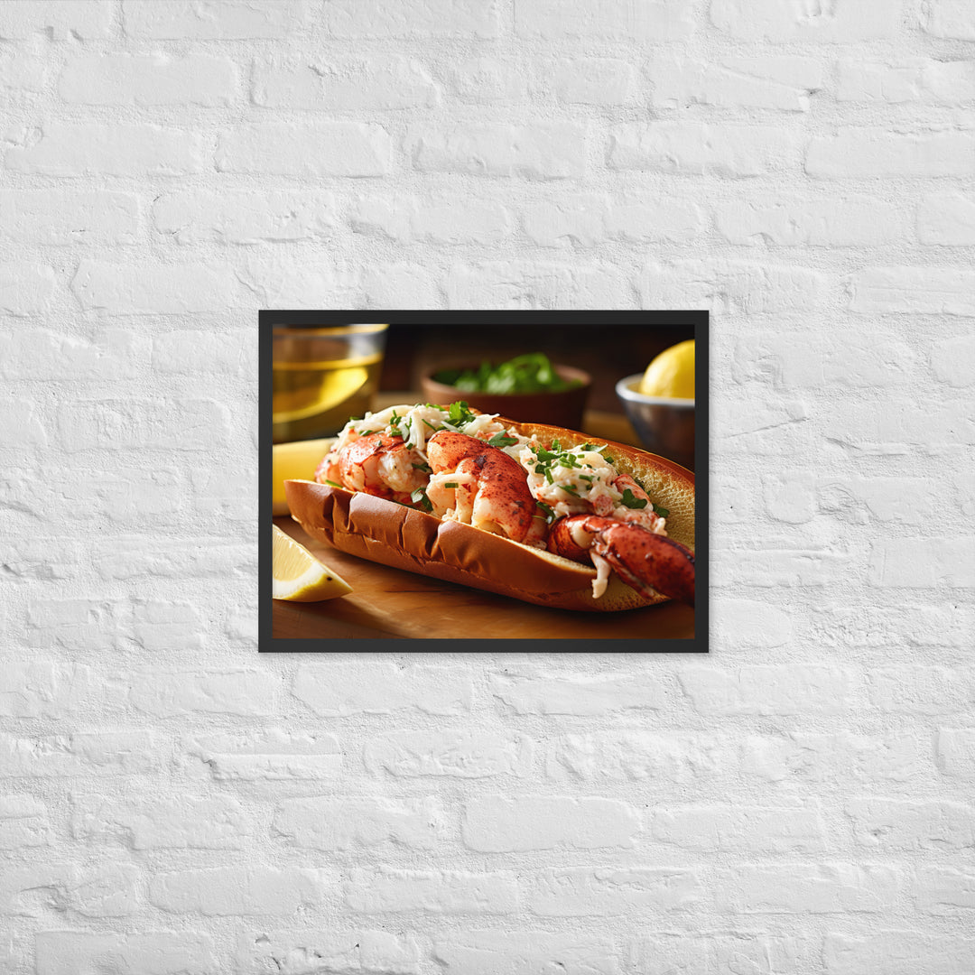 Lemon Butter Lobster Roll Framed poster 🤤 from Yumify.AI