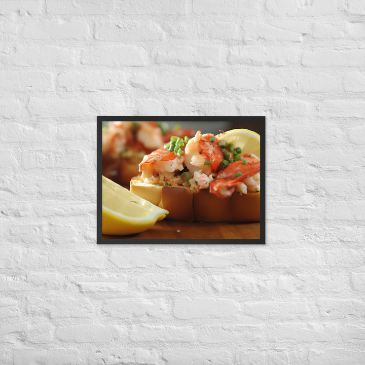 Lemon Butter Lobster Roll Framed poster 🤤 from Yumify.AI