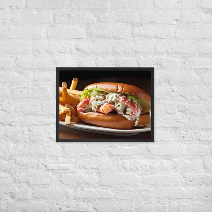 Connecticut Style Lobster Roll Framed poster 🤤 from Yumify.AI