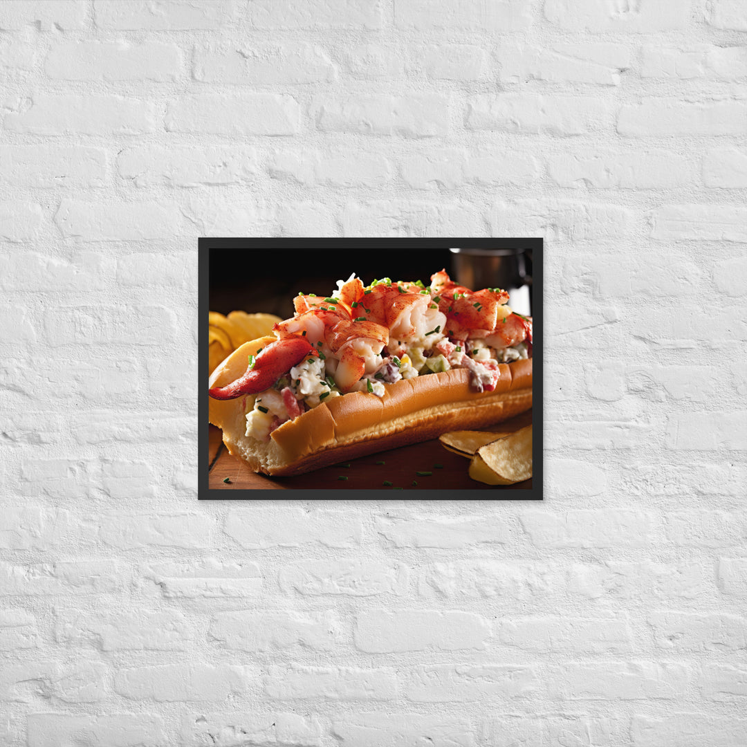 Connecticut Style Lobster Roll Framed poster 🤤 from Yumify.AI