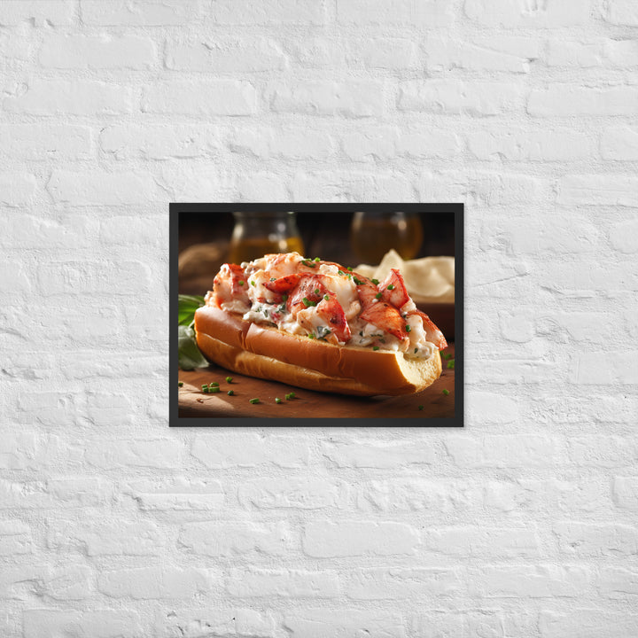 Classic Lobster Roll Framed poster 🤤 from Yumify.AI