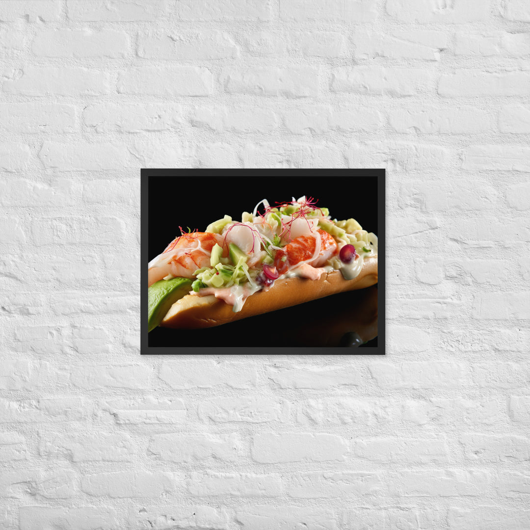 Avocado Lobster Roll Framed poster 🤤 from Yumify.AI