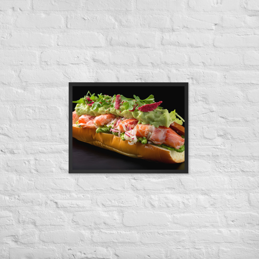 Avocado Lobster Roll Framed poster 🤤 from Yumify.AI