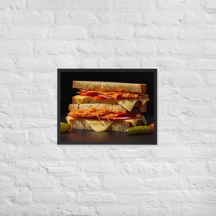 Cheese Sandwich Framed poster 🤤 from Yumify.AI