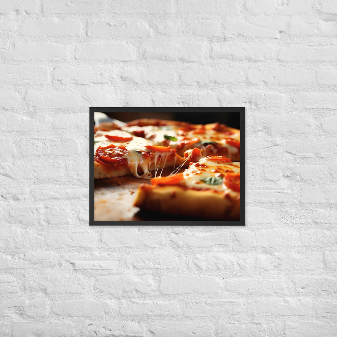 Cheese Pizza Framed poster 🤤 from Yumify.AI