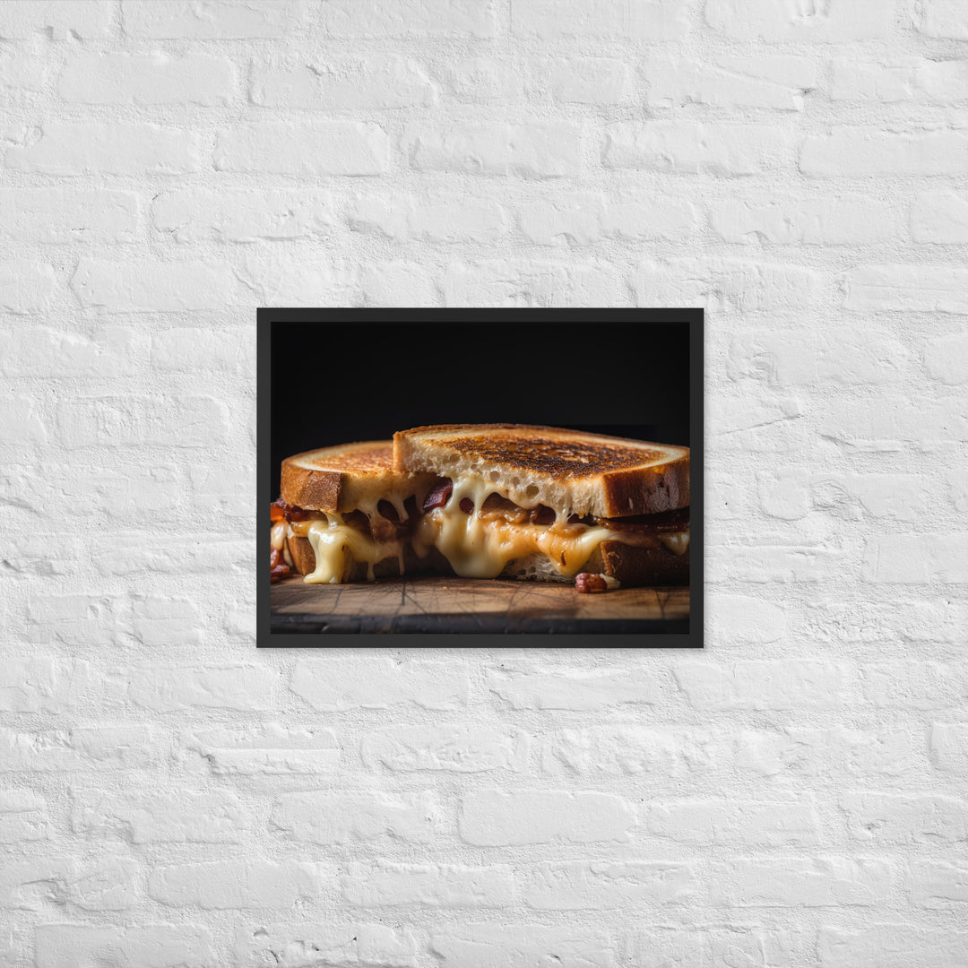 Swiss and Bacon Grilled Cheese Framed poster 🤤 from Yumify.AI