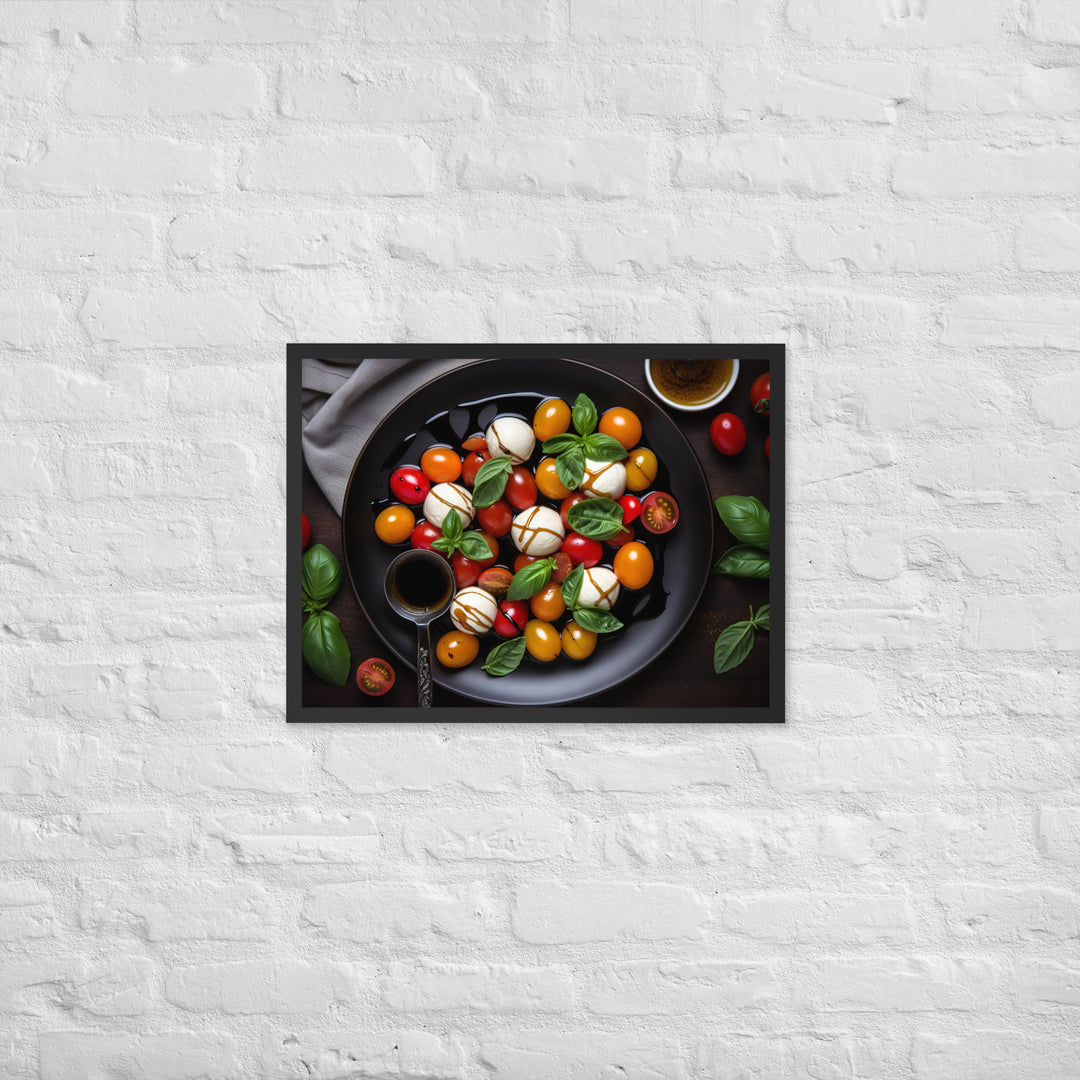 Sliced mozzarella cheese Framed poster 🤤 from Yumify.AI