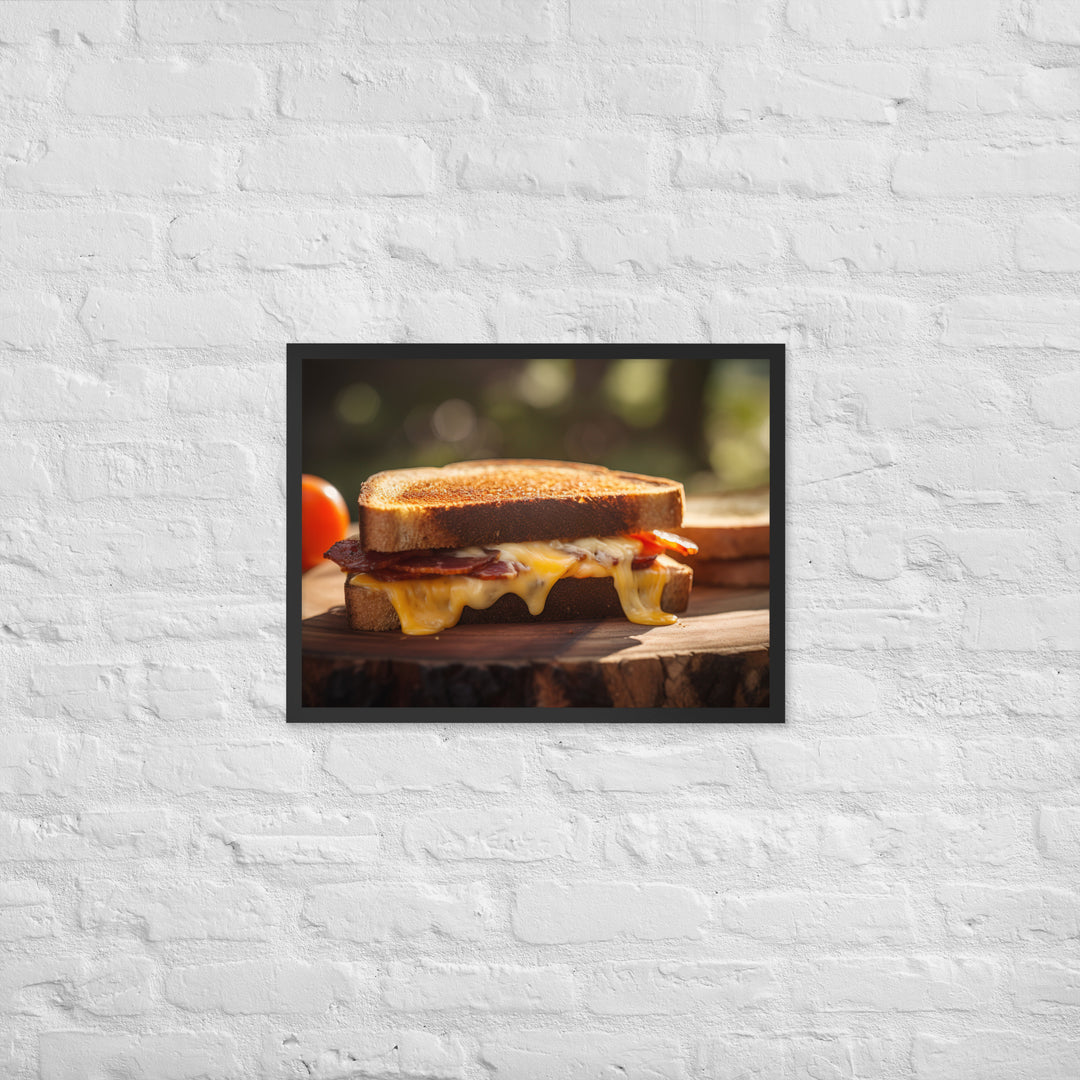 Sandwich made with sharp cheddar Framed poster 🤤 from Yumify.AI