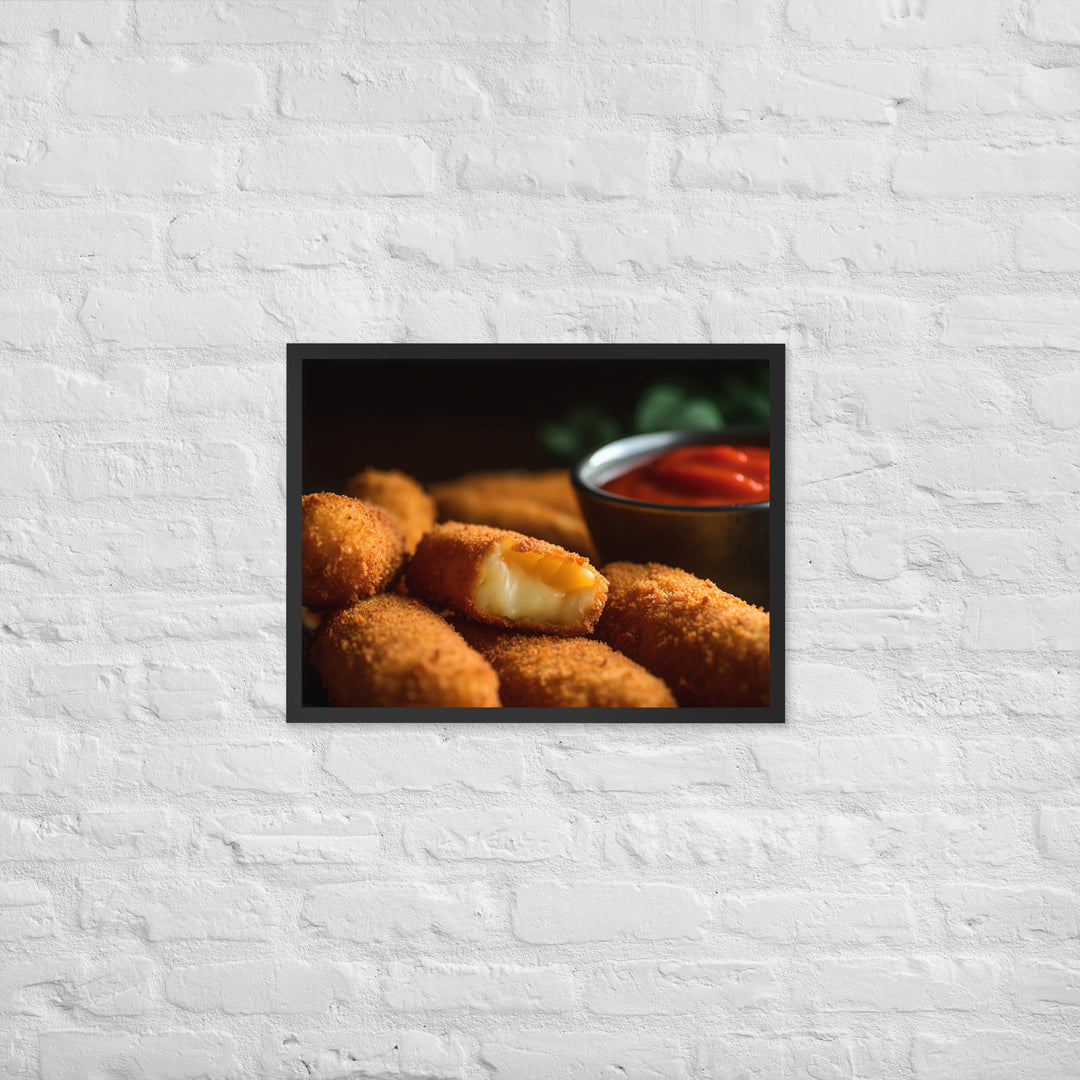 Mozzarella Sticks Framed poster 🤤 from Yumify.AI