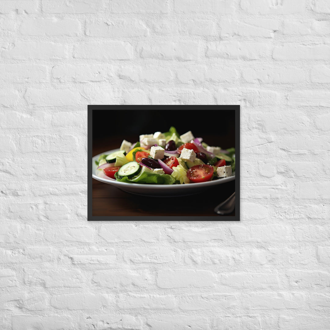 Greek Salad with Feta Framed poster 🤤 from Yumify.AI