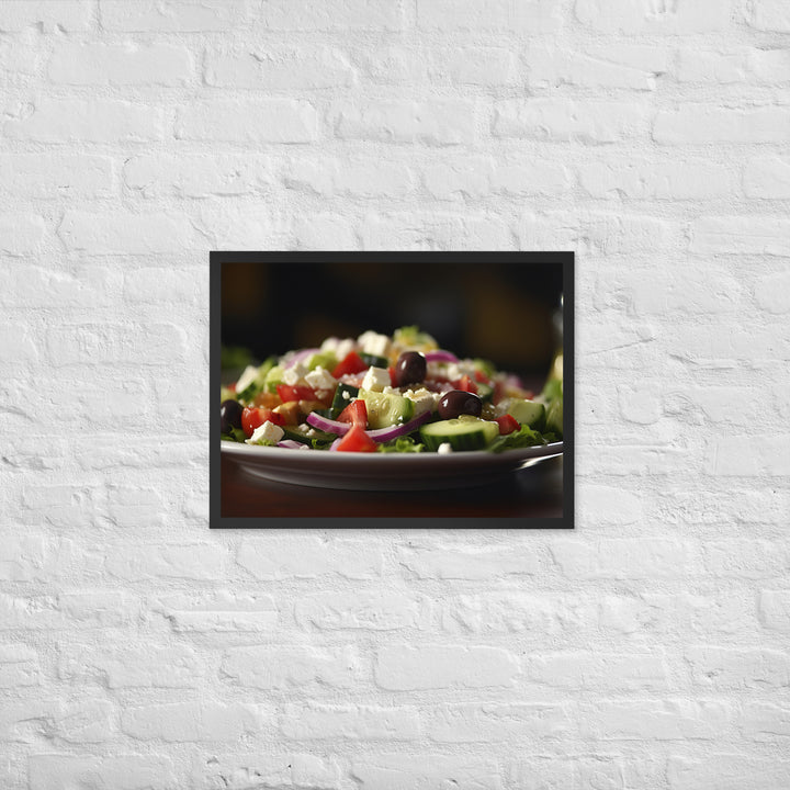 Greek Salad with Feta Framed poster 🤤 from Yumify.AI