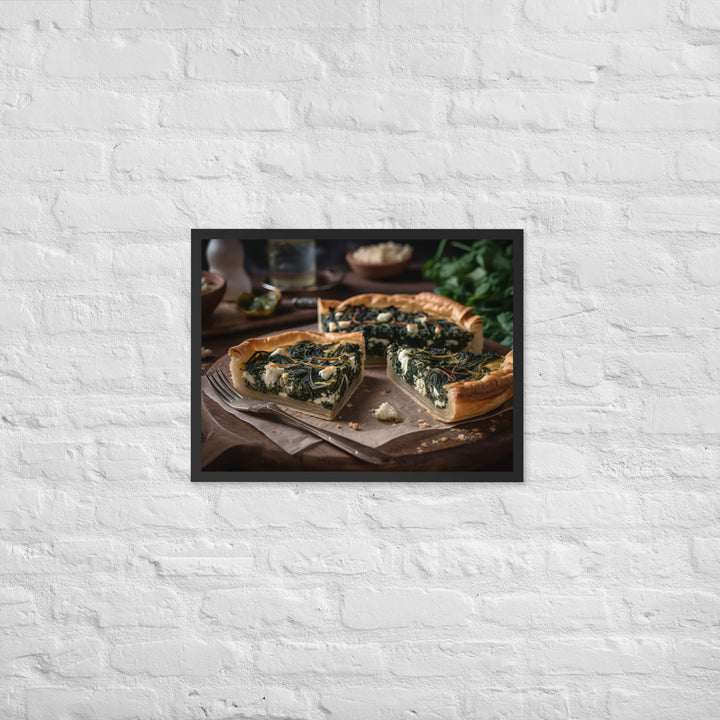 Feta and Spinach Tart Framed poster 🤤 from Yumify.AI