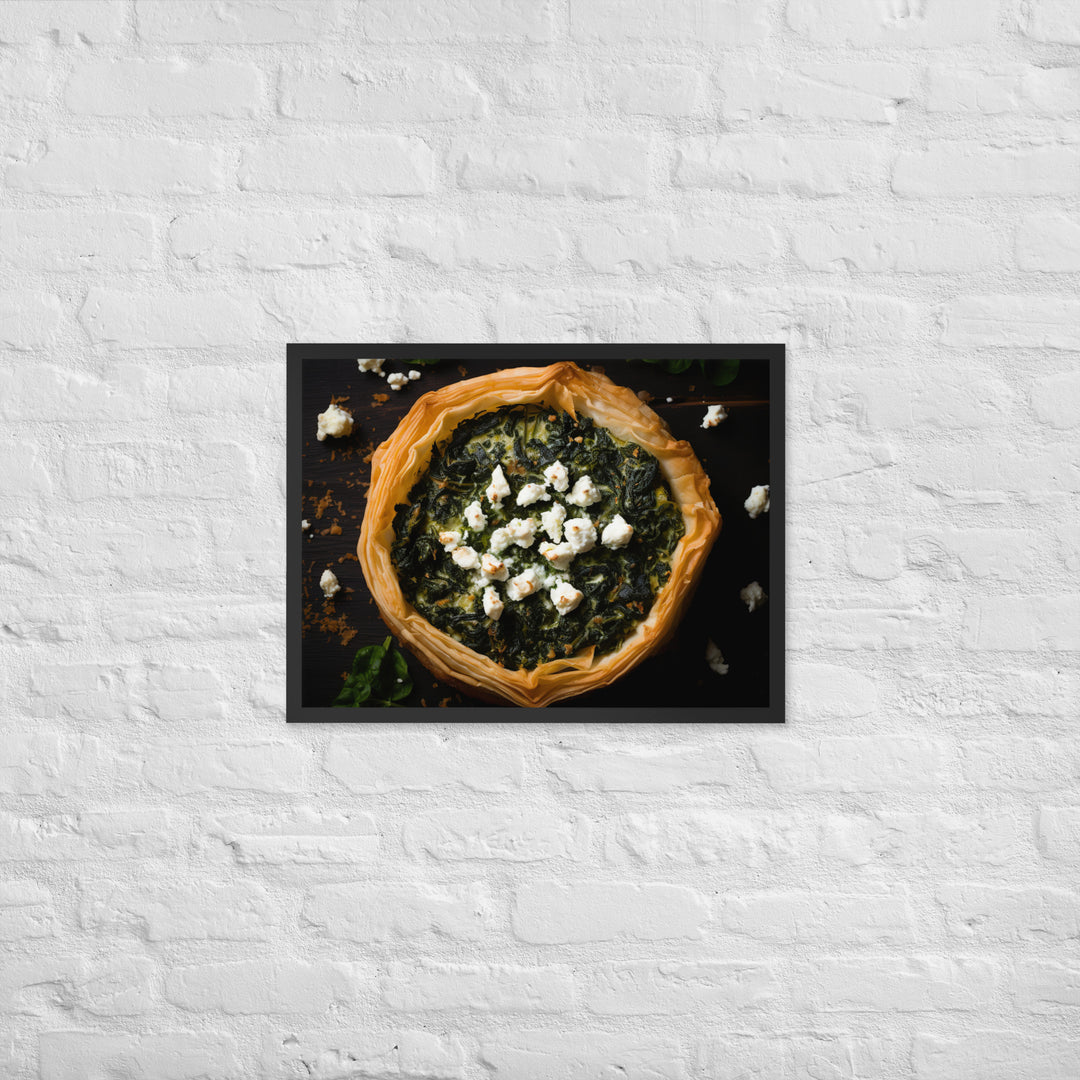 Feta and Spinach Tart Framed poster 🤤 from Yumify.AI