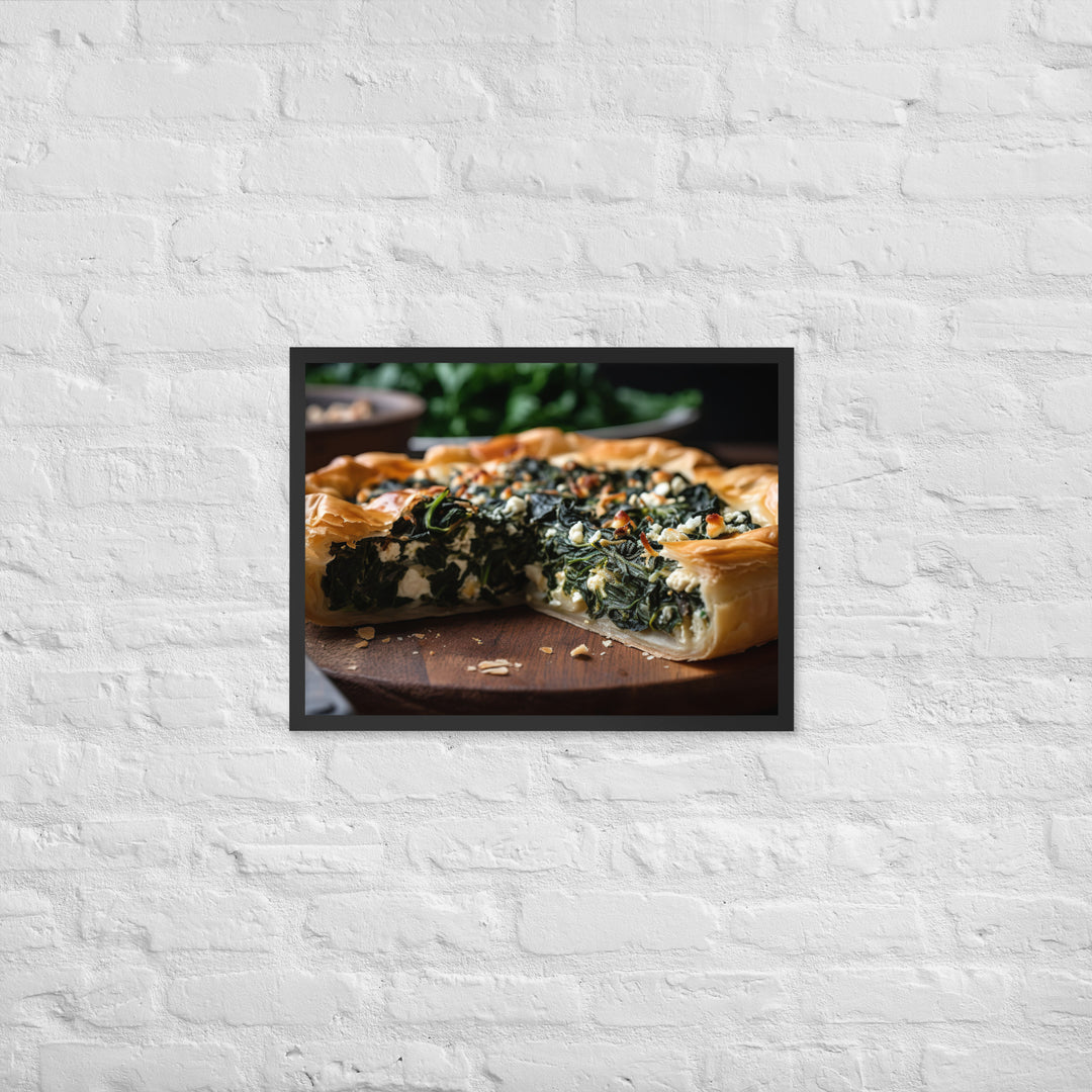 Feta and Spinach Tart Framed poster 🤤 from Yumify.AI