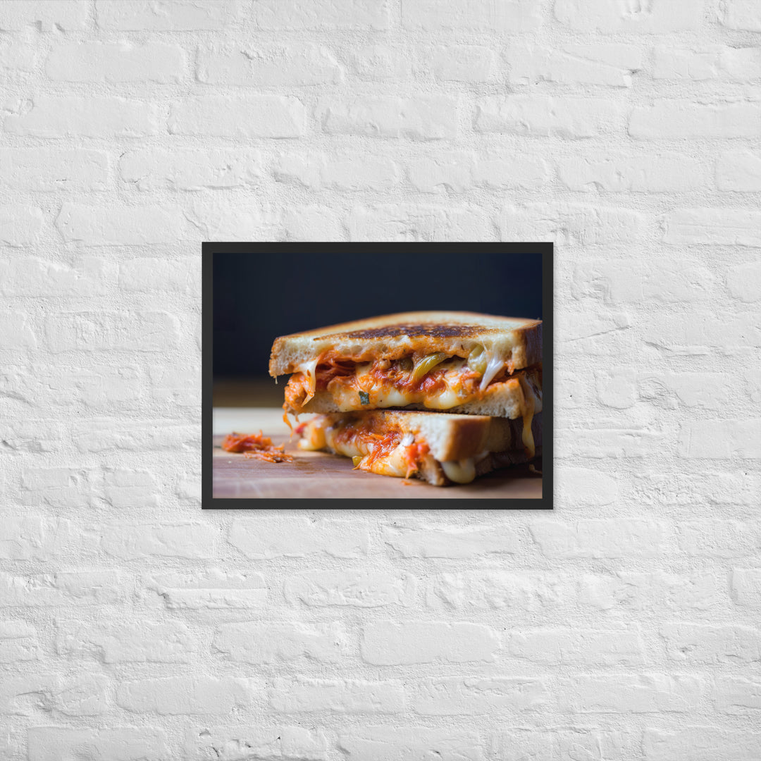 Kimchi Grilled Cheese Framed poster 🤤 from Yumify.AI