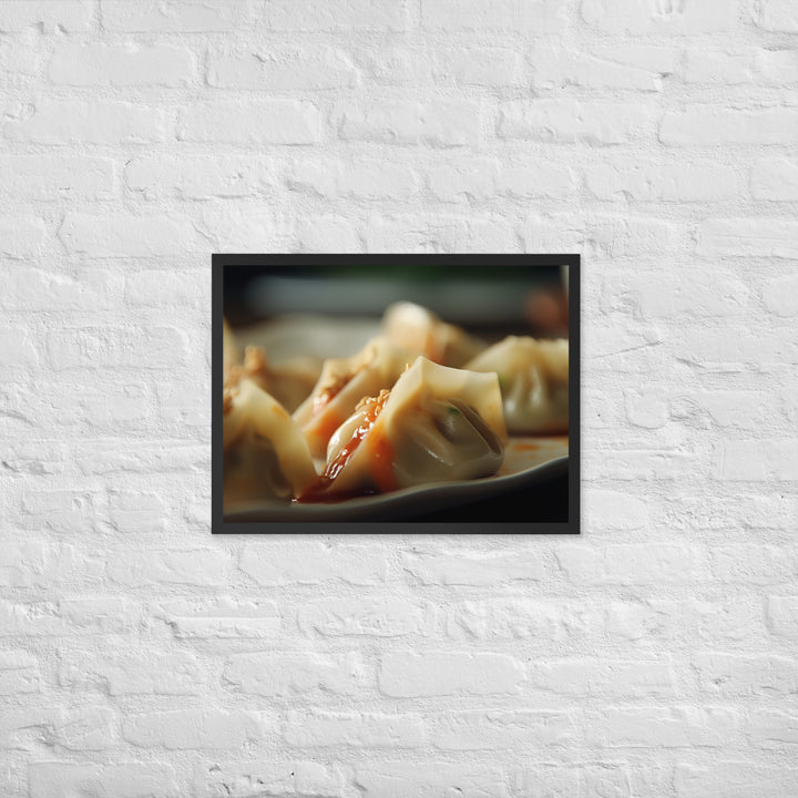 Kimchi Dumplings Framed poster 🤤 from Yumify.AI