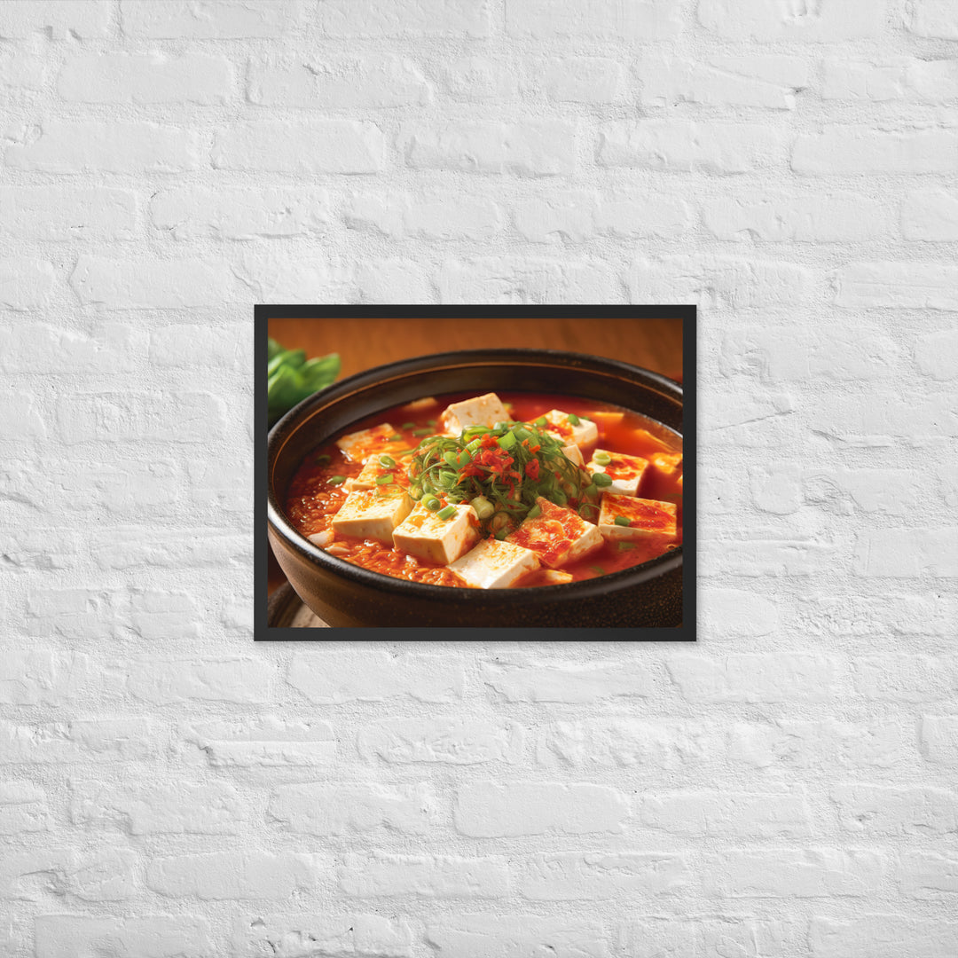 Kimchi Tofu Soup Framed poster 🤤 from Yumify.AI