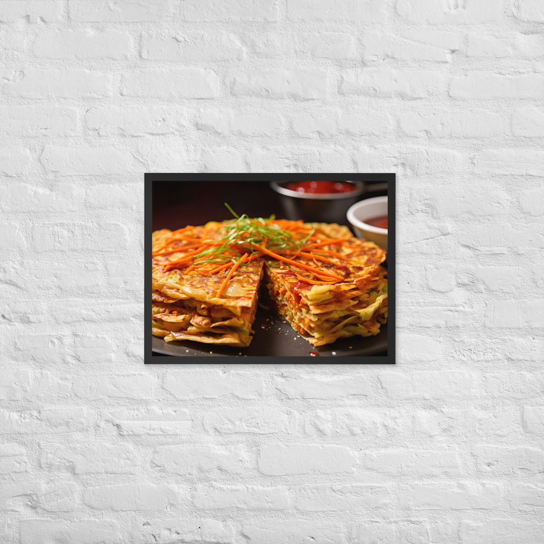 Kimchi Pancake Framed poster 🤤 from Yumify.AI