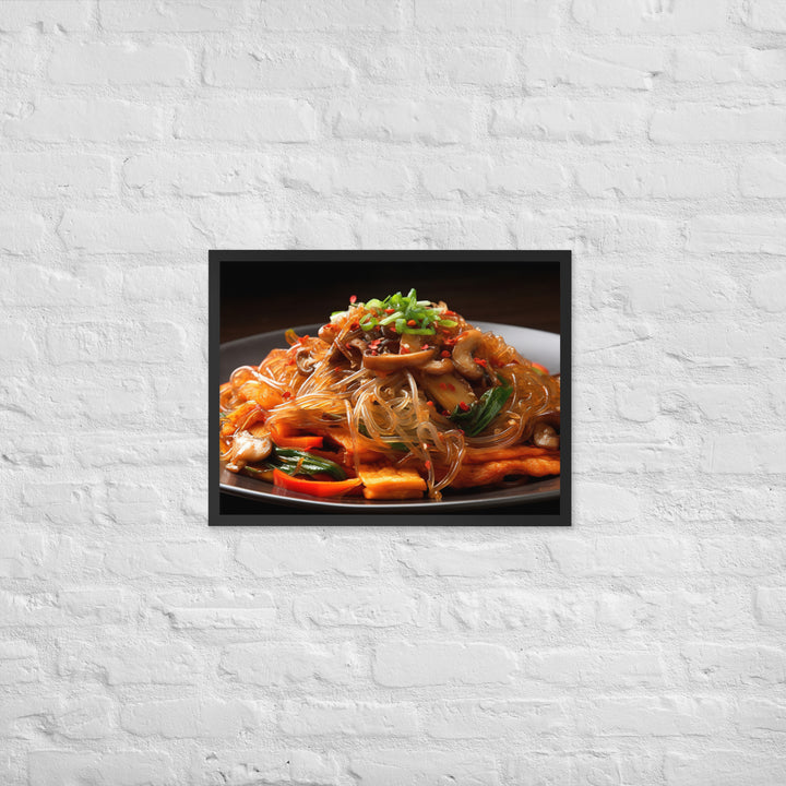 Kimchi Japchae Framed poster 🤤 from Yumify.AI