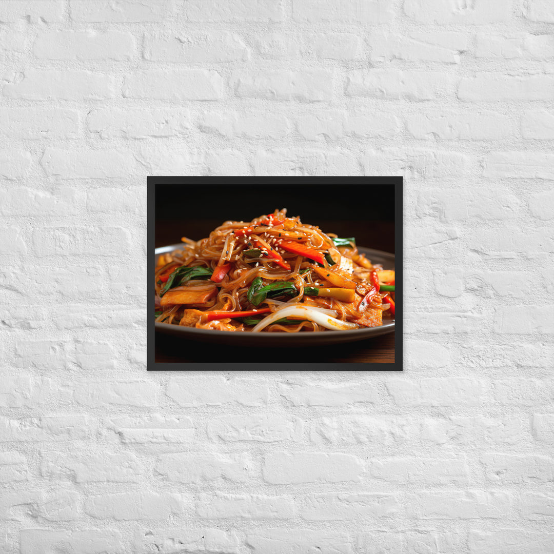 Kimchi Japchae Framed poster 🤤 from Yumify.AI