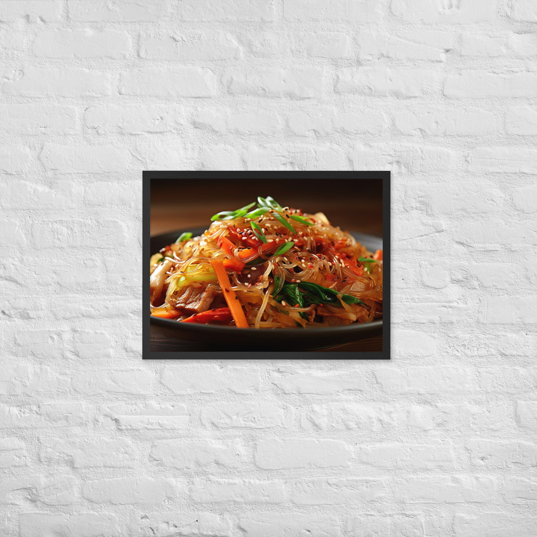 Kimchi Japchae Framed poster 🤤 from Yumify.AI