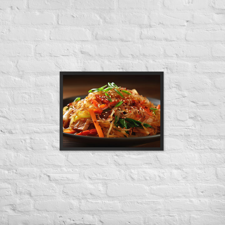 Kimchi Japchae Framed poster 🤤 from Yumify.AI