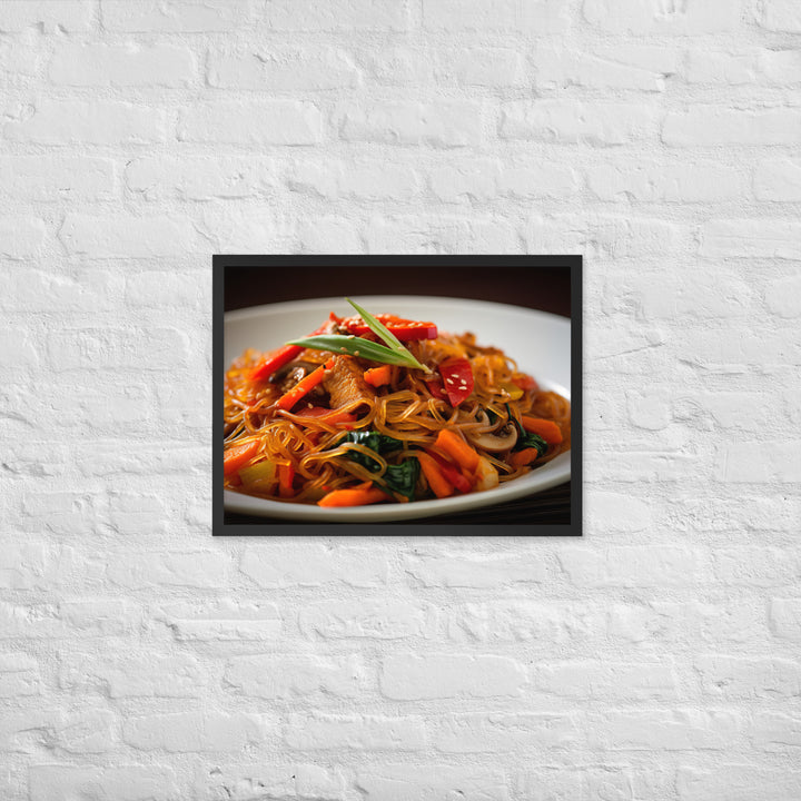 Kimchi Japchae Framed poster 🤤 from Yumify.AI