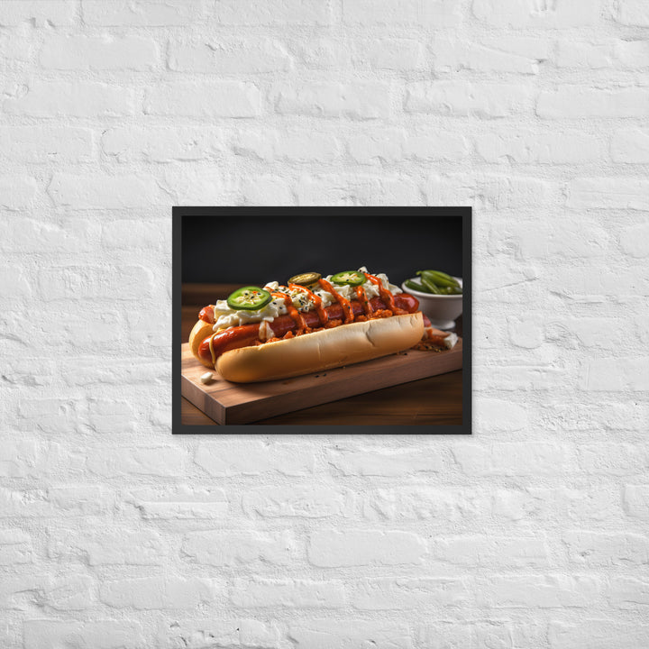 Kimchi Hot Dog Framed poster 🤤 from Yumify.AI