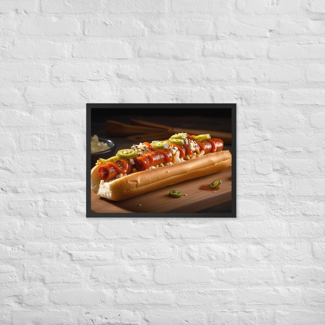 Kimchi Hot Dog Framed poster 🤤 from Yumify.AI