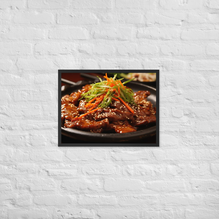 Kimchi Bulgogi Framed poster 🤤 from Yumify.AI