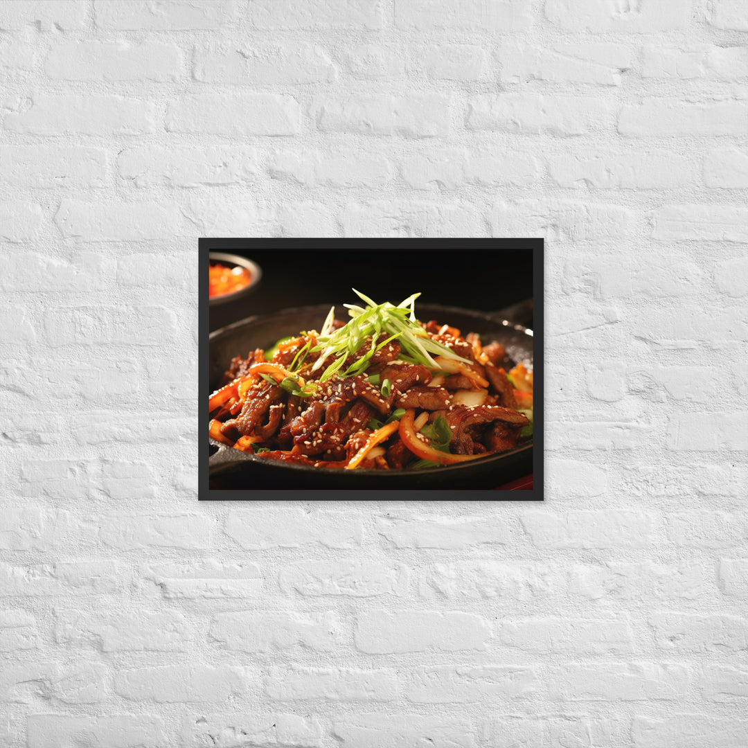 Kimchi Bulgogi Framed poster 🤤 from Yumify.AI