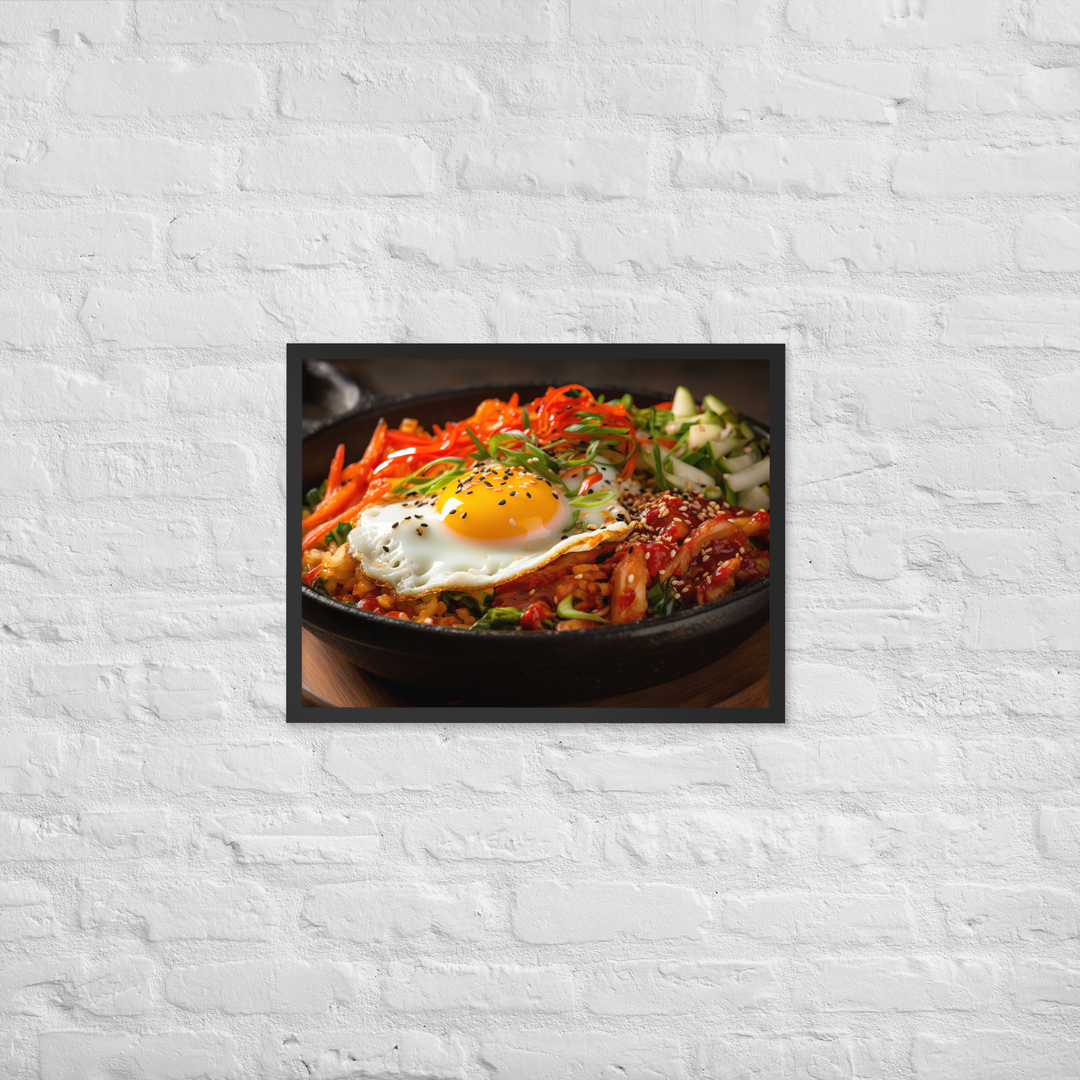 Kimchi Bibimbap Framed poster 🤤 from Yumify.AI