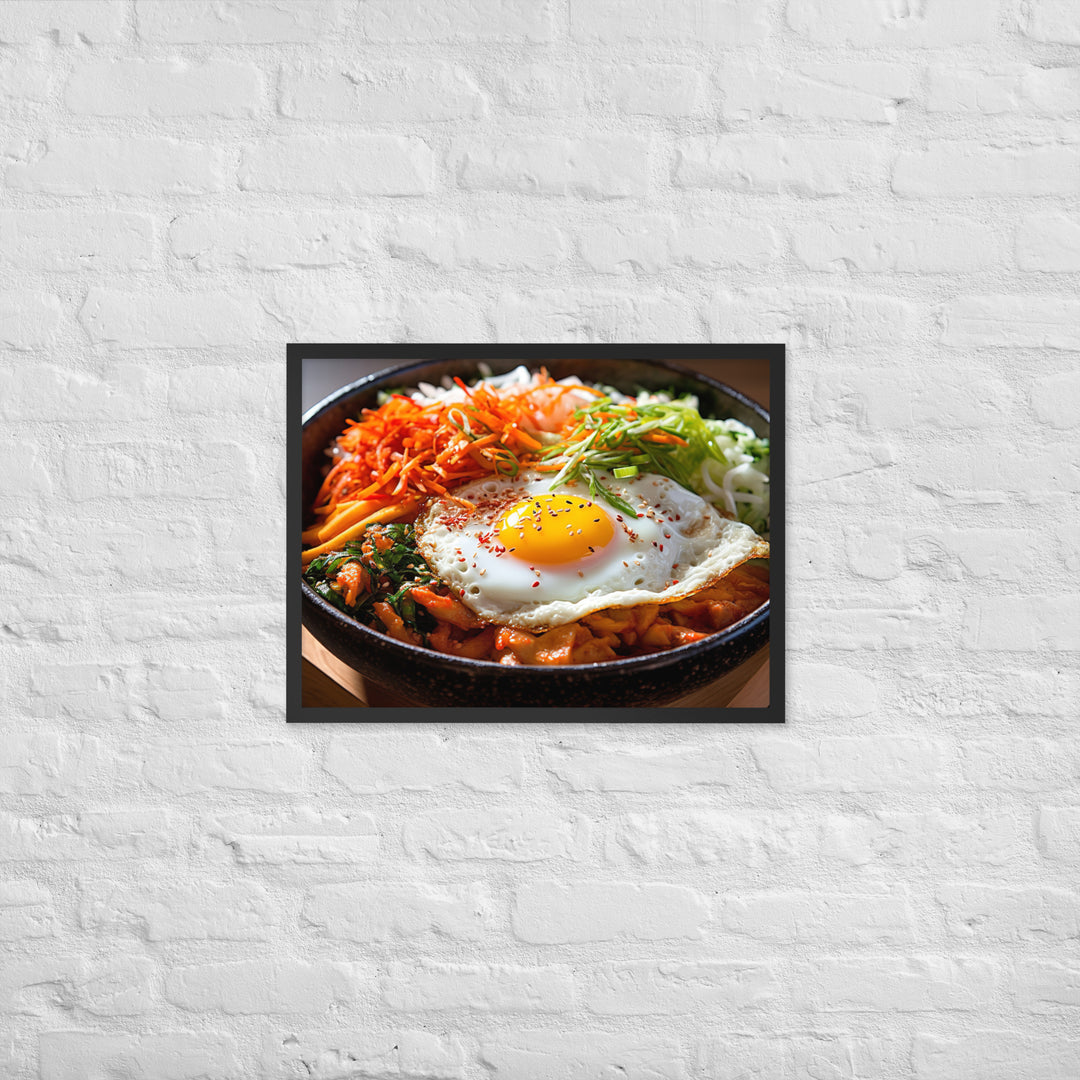 Kimchi Bibimbap Framed poster 🤤 from Yumify.AI