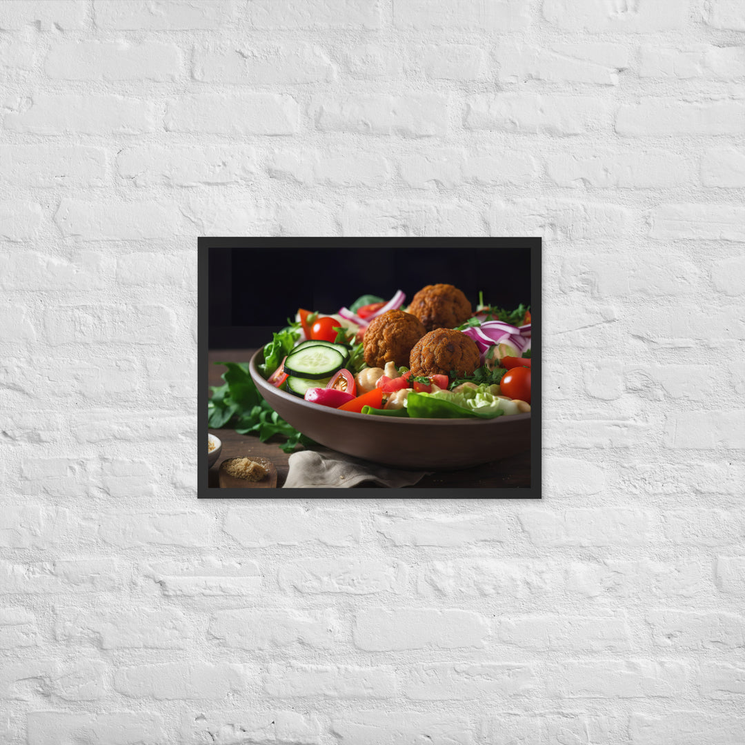 Falafel Salad Bowl Framed poster 🤤 from Yumify.AI