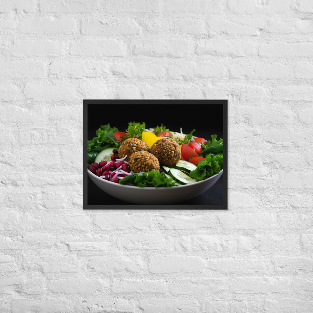 Falafel Salad Bowl Framed poster 🤤 from Yumify.AI