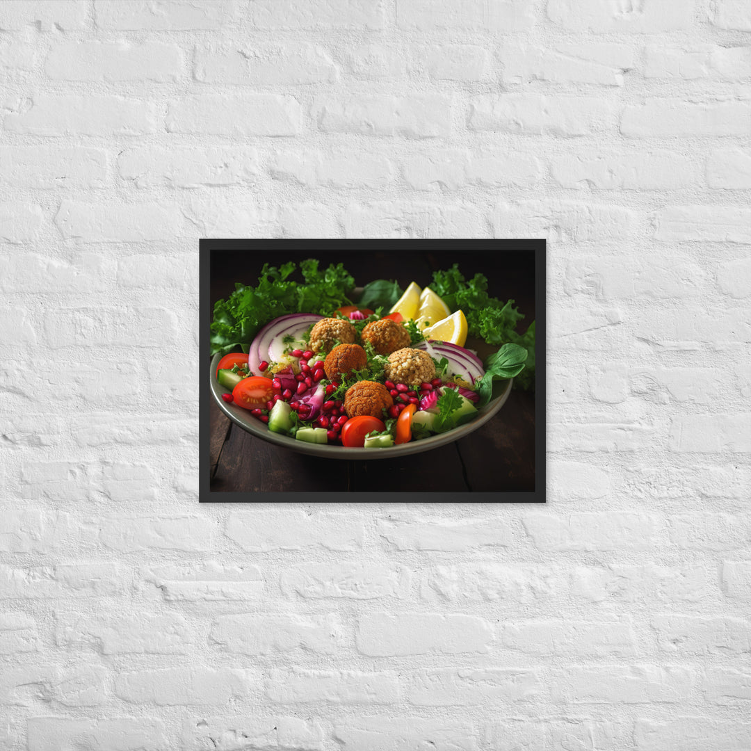 Falafel Salad Bowl Framed poster 🤤 from Yumify.AI