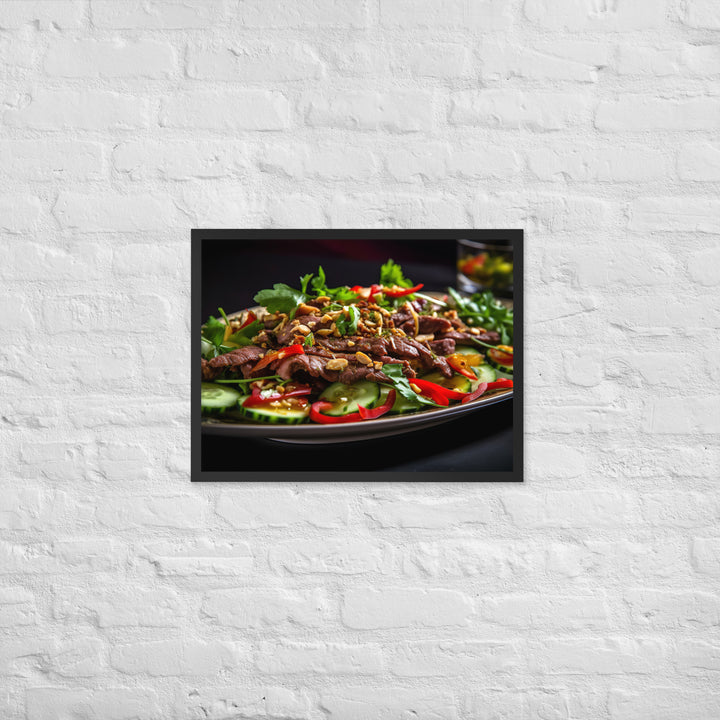 Thai Beef Salad Framed poster 🤤 from Yumify.AI