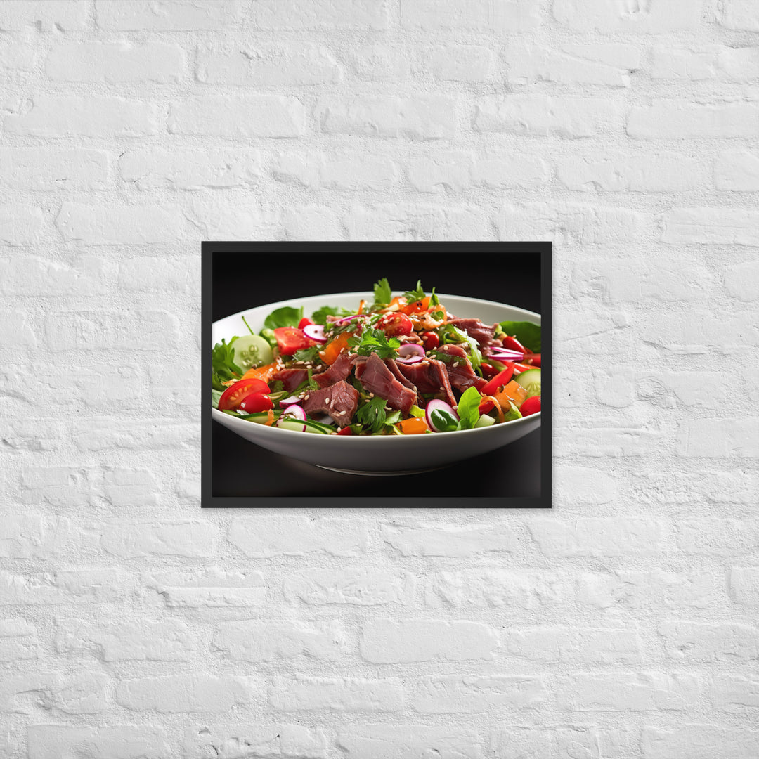 Thai Beef Salad Framed poster 🤤 from Yumify.AI